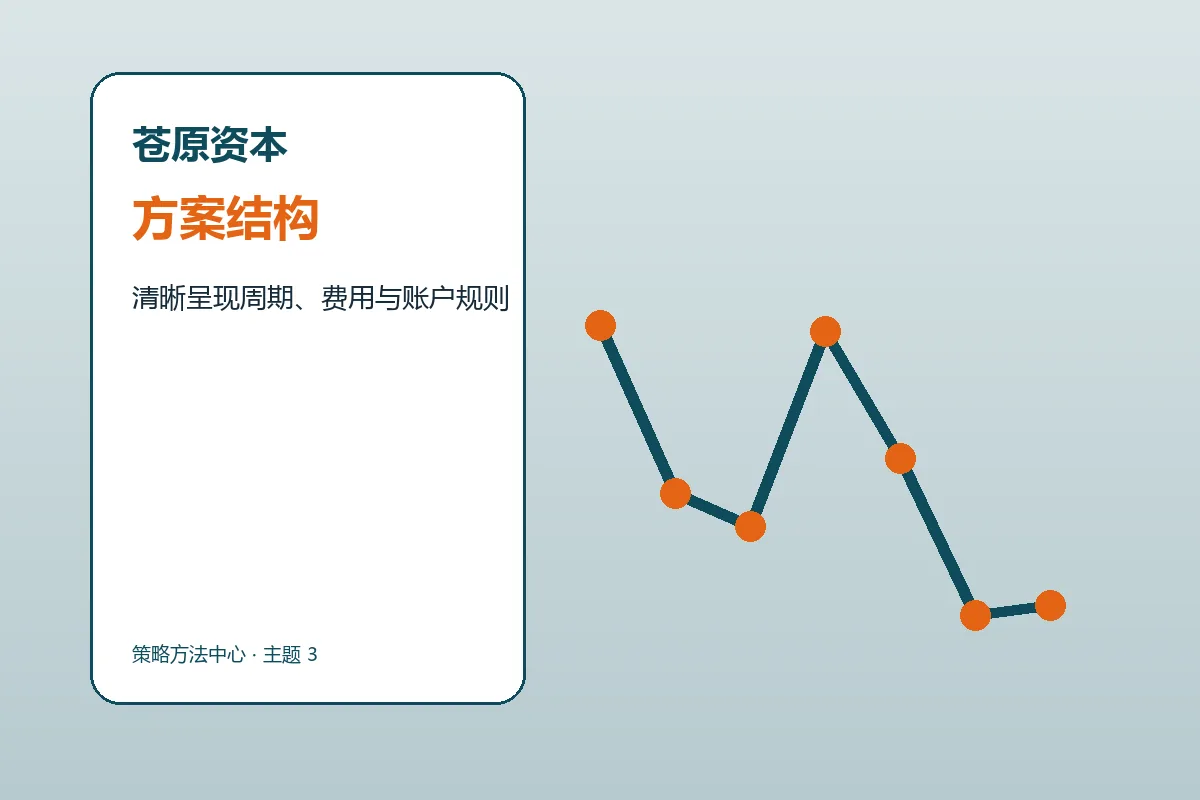 苍原资本方案条件与服务结构示意
